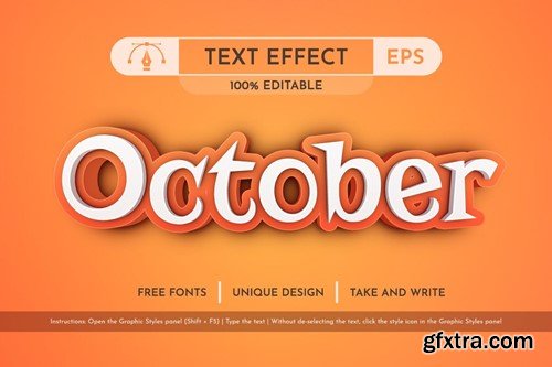 Orange October - Editable Text Effect, Font Style VQPC7S9