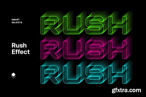 Neon Rushing Text Effect A6ZVK9K