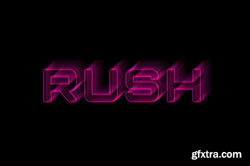 Neon Rushing Text Effect A6ZVK9K