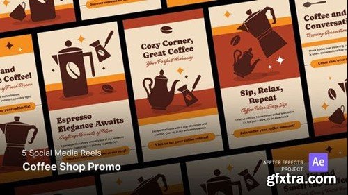 Videohive Social Media Reels - Coffee Shop Promo After Effects Template 48887198