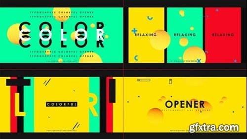 Videohive Colorful Typo Intro 48857049