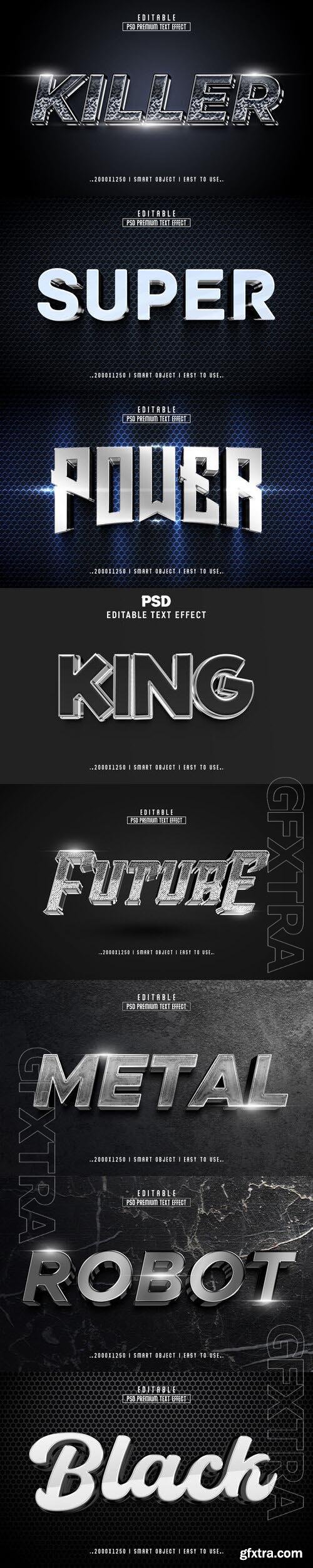 8 Psd style text effect editable set vol 29