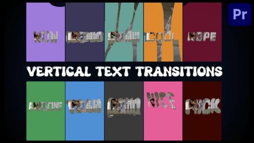 Videohive - Vertical Text Transitions | Premiere Pro MOGRT - 48522375 - 48522375