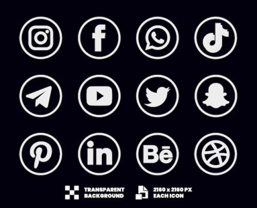 Premium PSD | Social media icon collection 3d Premium PSD