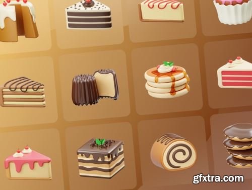 Cakes 3D Icon Ui8.net