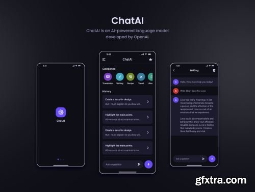 ChatAI - Chat GPT App Figma UI Kit Ui8.net