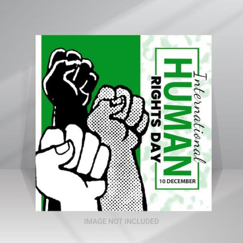 Premium PSD | Hand drawn international human rights day illustration Premium PSD