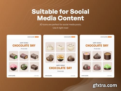 Chocolate 3D Icon Ui8.net