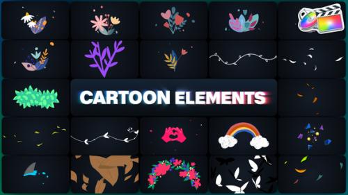 Videohive - Cartoon Elements for FCPX - 48525133 - 48525133