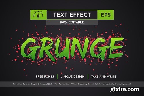 Zombie - Editable Text Effect, Font Style MD66PLA