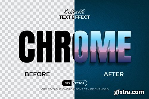 Chrome Text Effect Style GCMUYAA