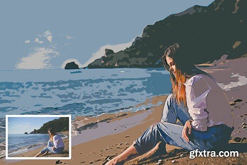 Vector Art Painting Photo Effects HFR7DWP