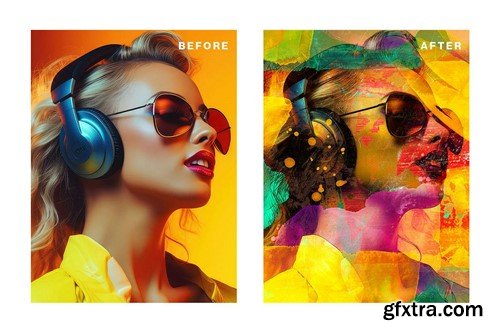 Abstract Painting Photo Effect Template EZASWM5