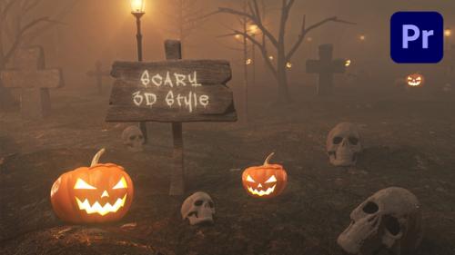 Videohive - Scary Halloween 3D Logo Intro - Premiere Pro - 48536657 - 48536657