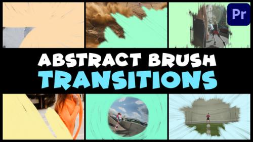Videohive - Abstract Brush Transitions | Premiere Pro MOGRT - 48541479 - 48541479