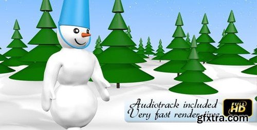 Videohive Walking New Year Snowman 3598939