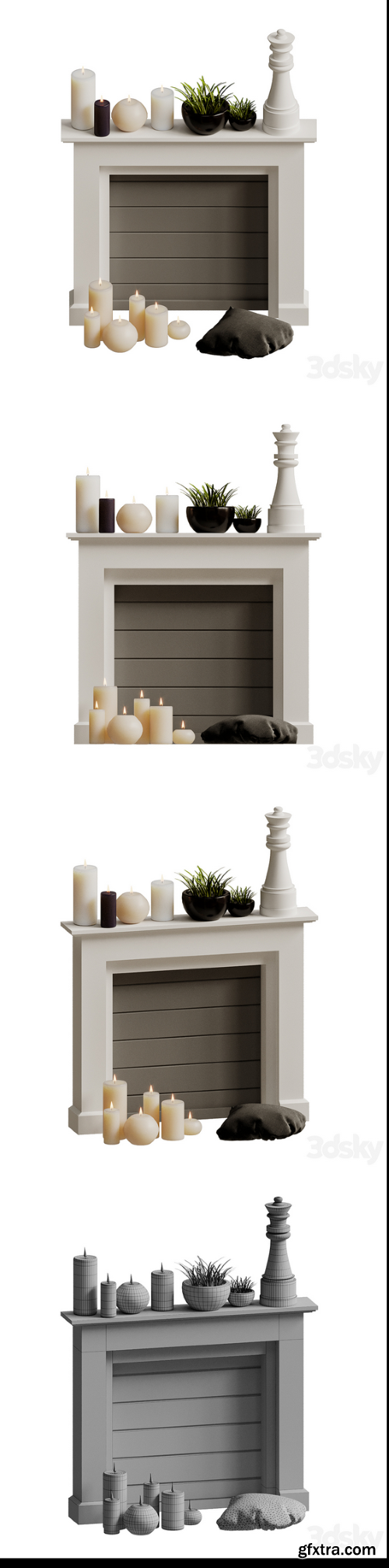 Decorative fireplace 03