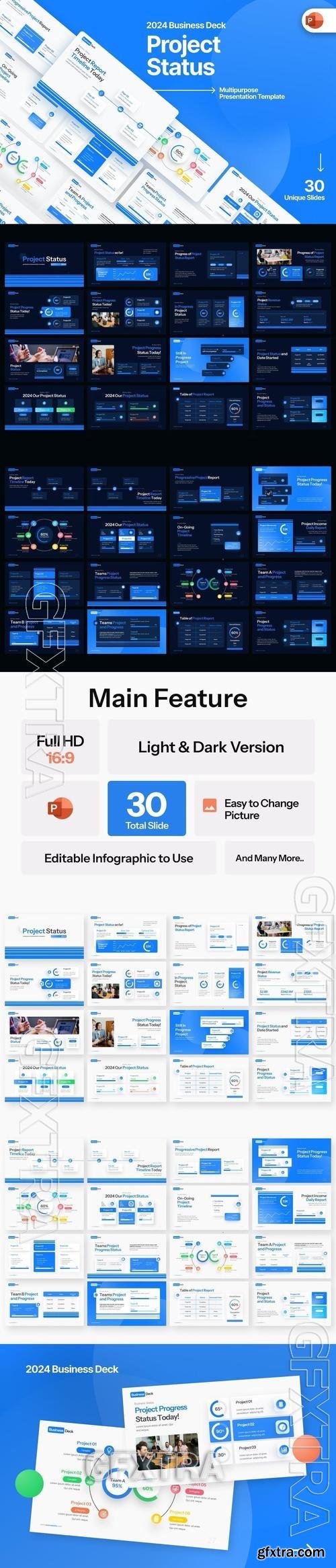 Project Status PowerPoint Template S2ZRX4L