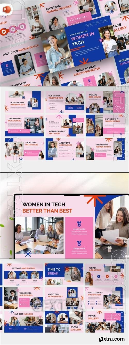 Women In Tech PowerPoint Template QFJBZ9V