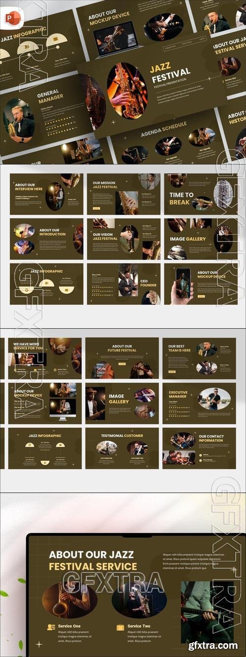 Jazz Festival PowerPoint Template 9AG5F8J