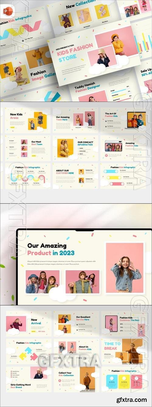Playful Kids Fashion Store PowerPoint Template HS43MG6
