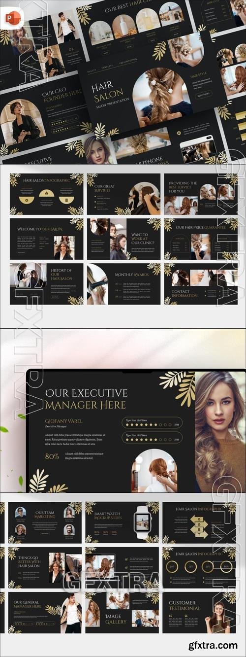 Hair Salon PowerPoint Template FSYPF5K