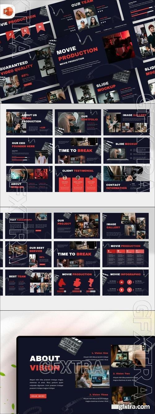 Movie Production PowerPoint Template PTT6L6C