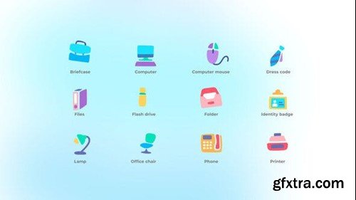 Videohive Office - Icons Set 48918605