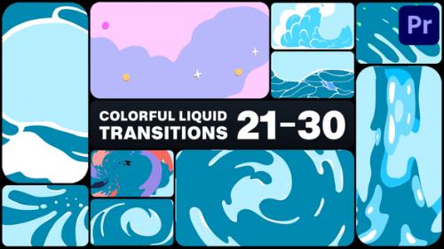 Videohive - Colorful Liquid Transitions for Premiere Pro - 48567550 - 48567550