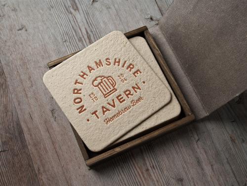 Cardboard Coasters Mockup - 121581939