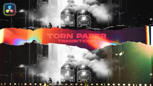 Videohive - Torn Paper Transitions VOL. 2 | DaVinci Resolve - 48571087 - 48571087