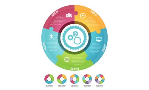 Circle Puzzle Element Infographic - 122878785