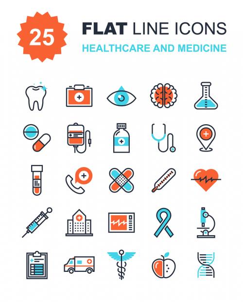 Healthcare and Medicine Icons Set 01 - 123280690