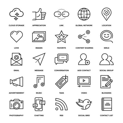 Social Media Icons Set - 123296458