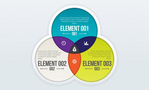 Three Circle Venn Diagram Infographic - 123479705