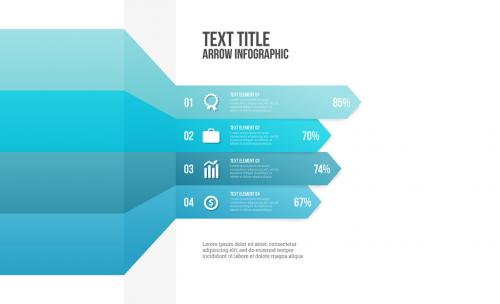 Left Aligned Arrow Banner Infographic - 123496956