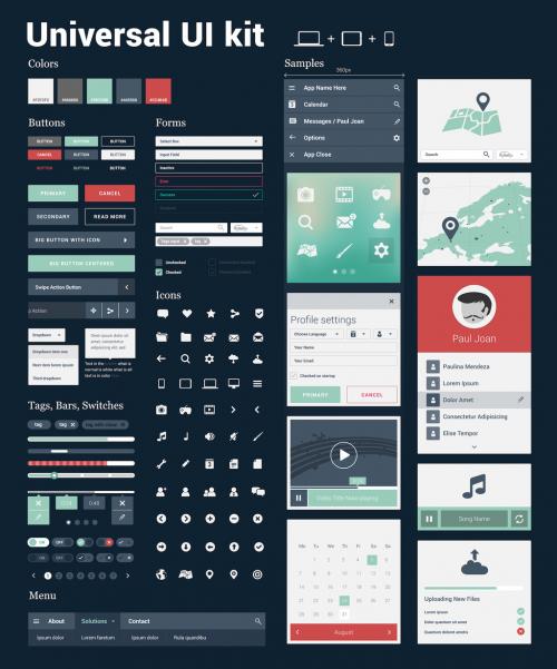 Social Media UI Components Set - 123946744