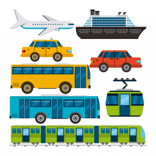 8 Large and Detailed Transportation Icons - 124071074