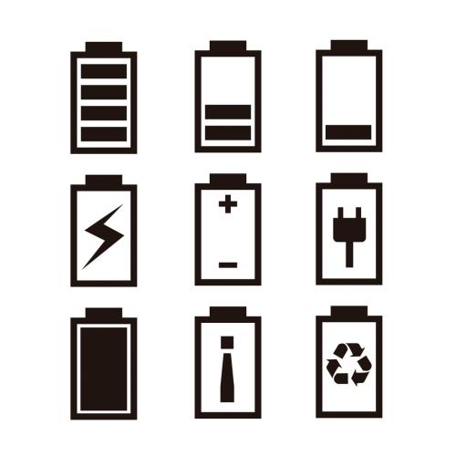 Battery Silhouette Icons - 125054552