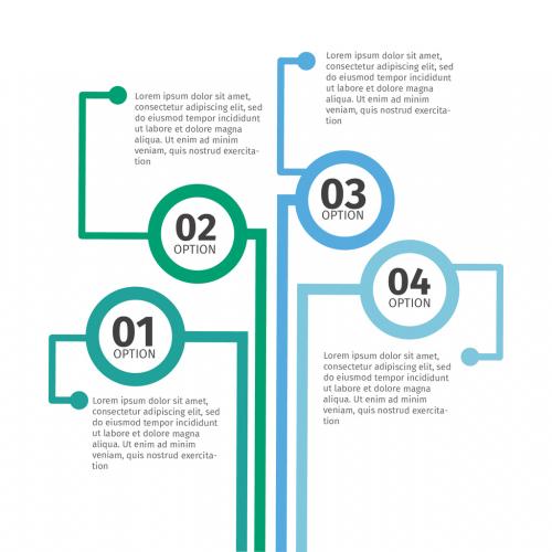 Cool Tone Connected Circle Flowchart Style Infographic 1 - 125155904