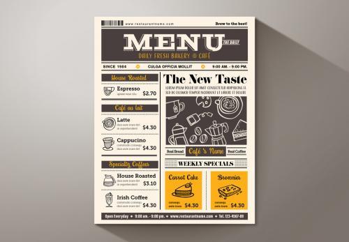 Newspaper Café Menu - 125307808