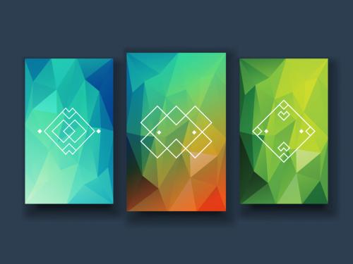 Bright Polygon Smartphone Backgrounds - 125328829