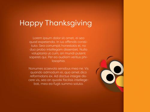 Cartoon Turkey Thanksgiving Card Layout 1 - 125329056