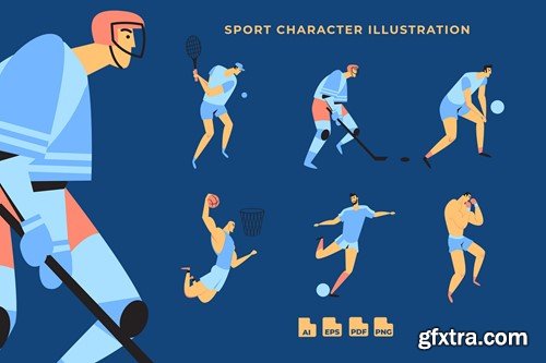 Sport Character Vector Illustration UBQZKS9