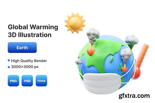 Global Warming 3D Illustration 2JPQT8T