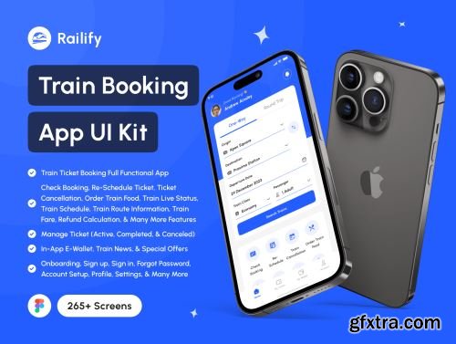 Railify - Train Booking App UI Kit Ui8.net