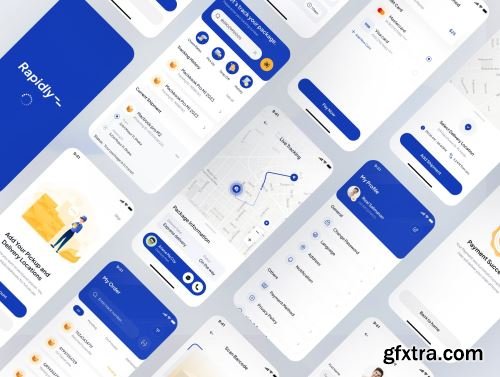 Rapidly- Parcel Delivery App Ui8.net