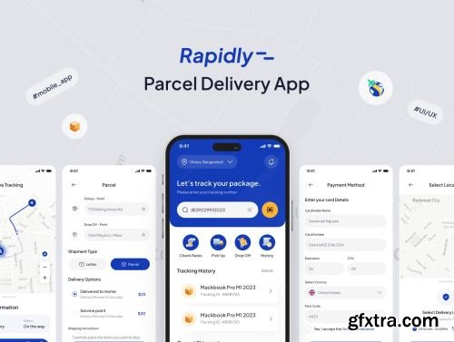 Rapidly- Parcel Delivery App Ui8.net