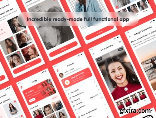 Pixlify - AI Photo Enhancer App UI Kit Ui8.net