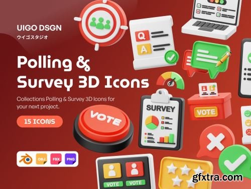 Polling And Survey 3D Icon Ui8.net